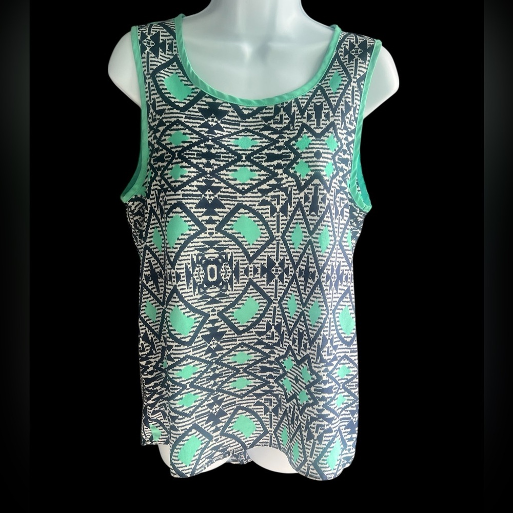 Stitch Fix Blue Teal Rain Tank Top